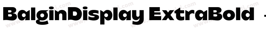 BalginDisplay ExtraBold字体字体转换